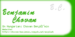 benjamin chovan business card